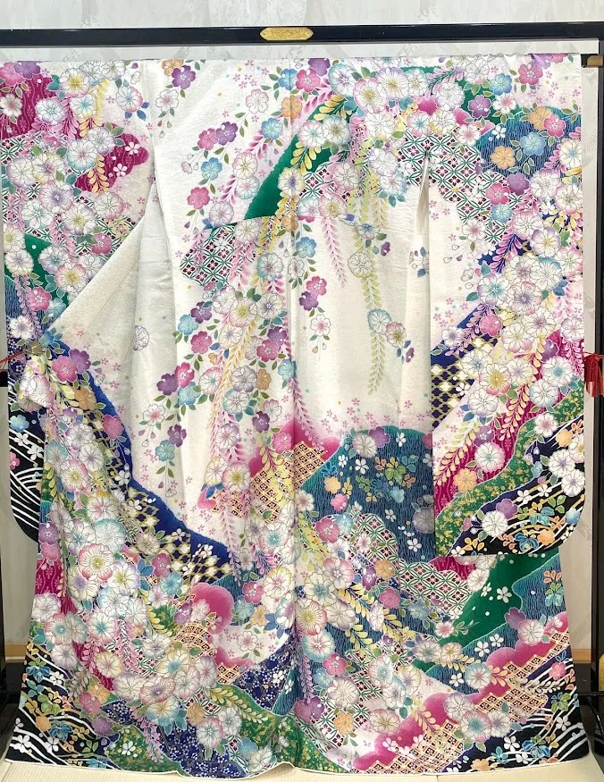 白-古典　辻が花絞り