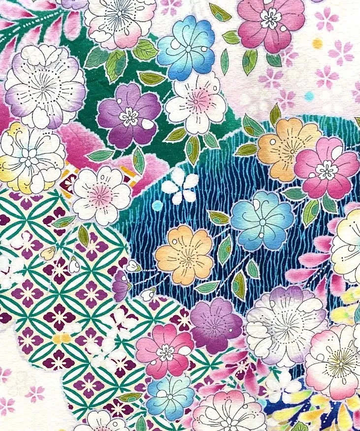 白-古典　辻が花絞り