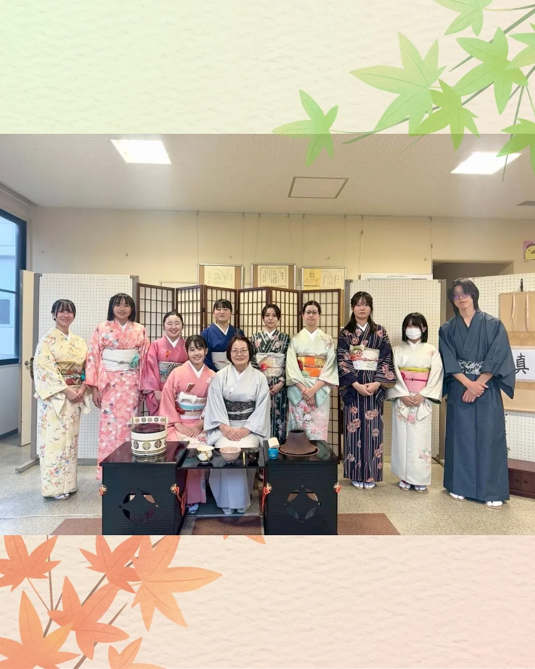 弓削商船高等専門学校茶道部の皆様の着付けに伺いました!