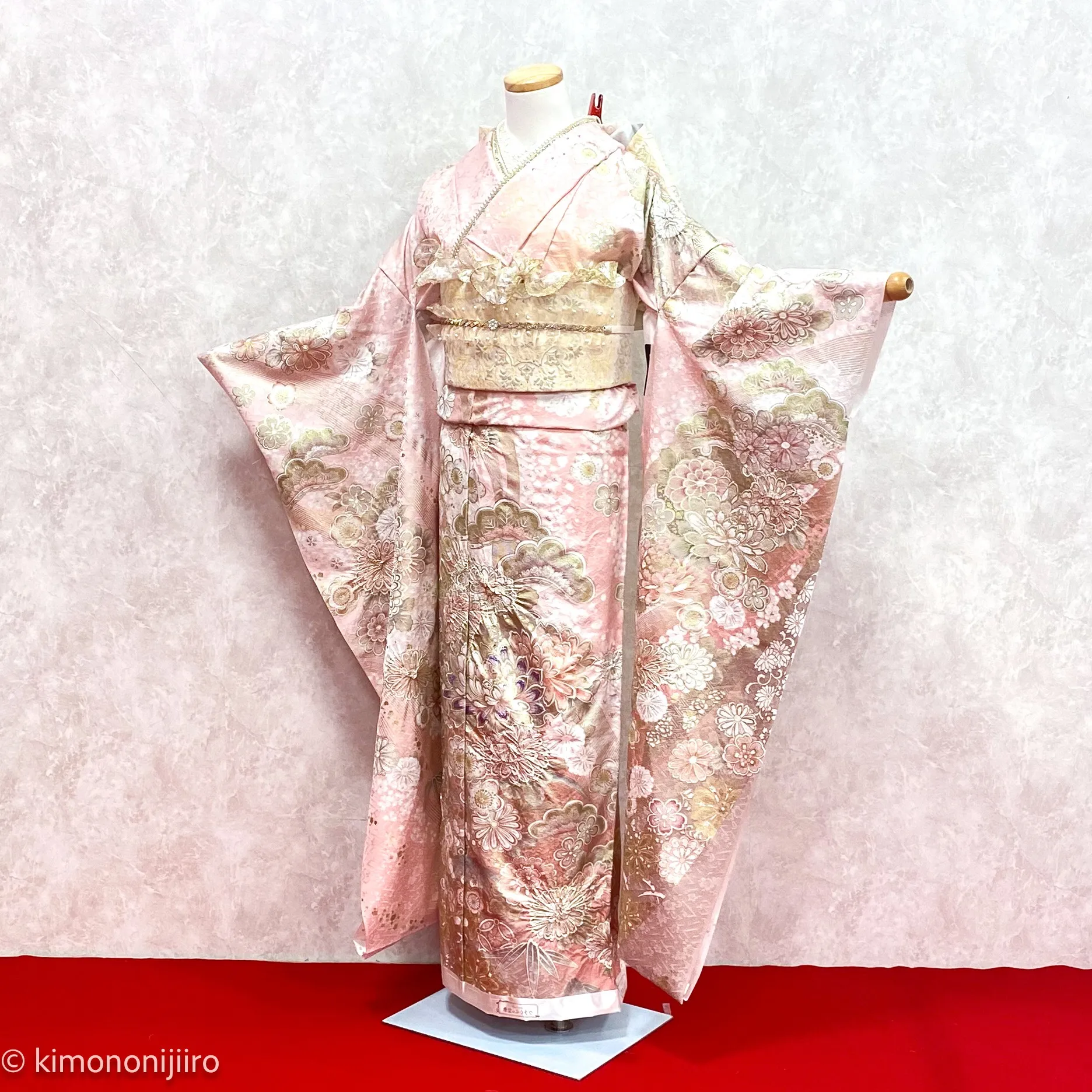 希空の振袖　ピンク-モダン